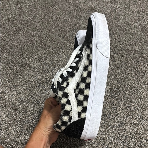 Vans Oldskool Fuzzy Checkered Sneakers - Picture 6 of 6